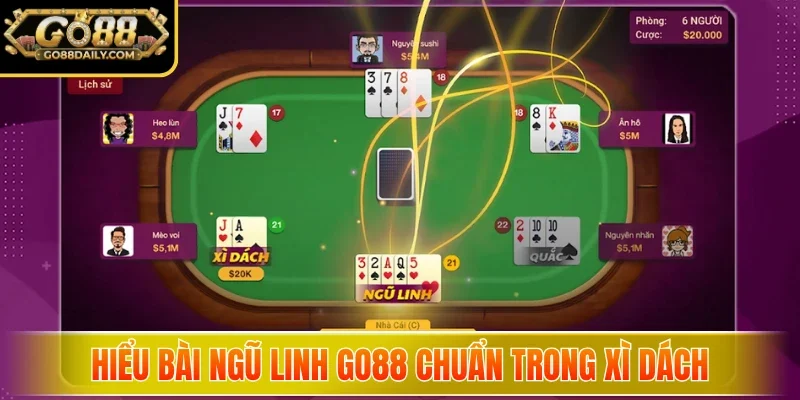 Hiểu bài ngũ linh Go88 chuẩn trong xì dách
