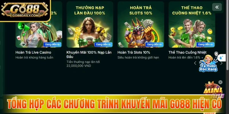 Khuyến Mãi GO88 Mới Nhất - Tổng Hợp Ưu Đãi Hấp Dẫn 2 Sunwin Tổng hợp các chương trình khuyến mãi GO88 hiện có